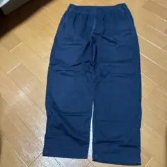 ネイビー コットンリラックスアンクルパンツ　m ユニクロ