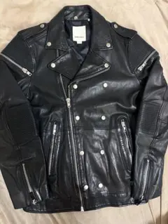 美品 DIESEL イタリア 限定 羊革 レザーダブルライダースジャケット ヤギのサムネイル