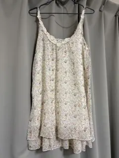 COMME CA ISM 花柄キャミソール F キャミワンピース　花柄　儚い