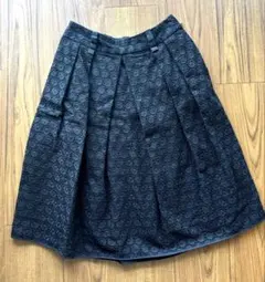 EPOCA 総レース　黒フレアスカート 膝丈