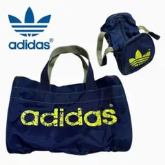 希少 adidas ミニ ボストンバッグ トレフォイル ロゴ 古着 Y2K