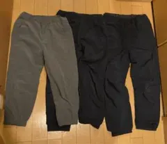 3点子供用裏起毛　ユニクロ　UNIQLO灰110 紺120紺130ウォームパンツ