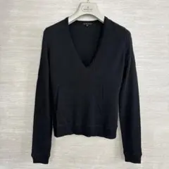 Theory ブラック Vネックニット 長袖