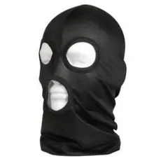 3ホール フェイスマスク ブラック 軽量 イベント コスプレ