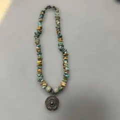 彫金 ネックレス モダンネイティブ ターコイズ 85 - メルカリ