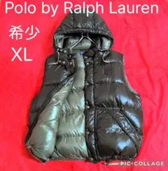 【希少☆レア】Polo Ralph Lauren レザーパッチ ダウンベスト