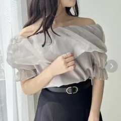 one after another NICE CLAUP オフショルブラウス