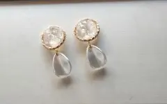 琉球ガラスと花びらピアス(^^)