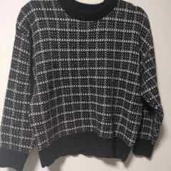 ESSEME チェック柄 ニットセーター 長袖