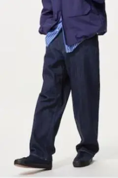 UNIQLO ワイドストレートジーンズ　インディゴ系　28(71cm)