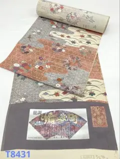 小紋 本場加賀染 加賀友禅 通産大臣指定伝統的工芸品 正絹 反物 T8977