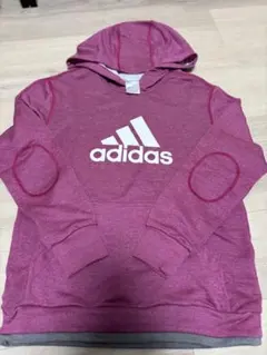 adidas パーカー パープル エルボーパッチ