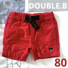 DOUBLE.B MIKI HOUSE 赤 ハーフパンツ size 80