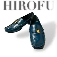 希少　HIROFU　ローファー　パドロック　南京錠　レザー　22cm　青のサムネイル