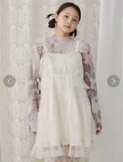 merry jenny チュールドロストミニキャミワンピース　アイボリー