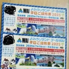 よみうりランド プールWAI 招待券 2025年 1枚のみ】よみうりランド プール WAI 平日 招待券 9/5迄 - メルカリ