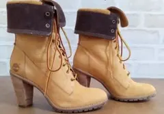 ティンバーランド　22697　イエロー　ハイヒールロングブーツ　JP24