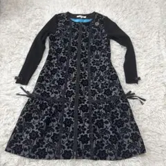 新品　スーパービューティー　42 L 長袖　ワンピース　ニット　ネイビー 2025年最新】スーパービューティー ワンピース42の人気アイテム - メルカリ