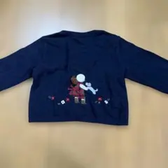 ファミリア　100cm カーディガン　ボレロ　リボン　ネイビー