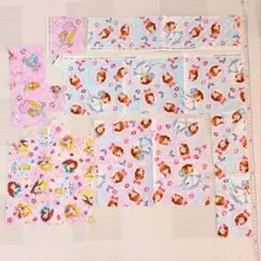 ディズニープリンセス柄コットン生地はぎれセット