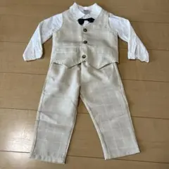 ベージュ セレモニースーツ 90サイズ　男の子