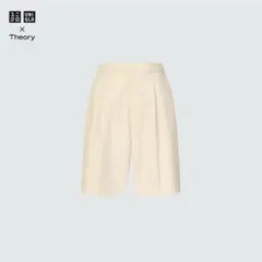 【美品】UNIQLO×theory 感動タックイージーショートパンツ Sサイズ