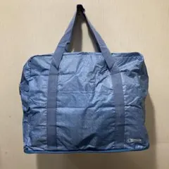 新品　レスポートサック ポケッタブルボストンバッグ ブルー 広げて旅行先で