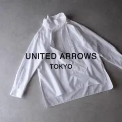 美品 ユナイテッドアローズ TOKYO 2万 ボウタイブラウス ホワイト 320