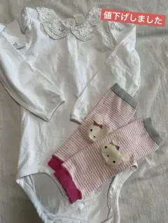 H&M レース襟 ホワイトロンパース90㎝