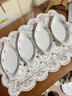 洋食器　レトロ　グラタン皿　4枚セット　まとめ　アンティーク