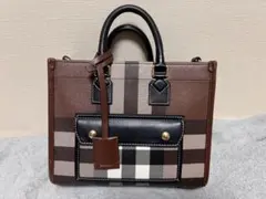 Burberry ハンドバッグ ブラウン チェック柄