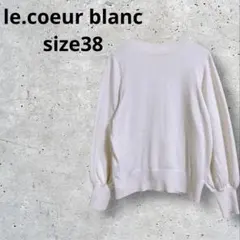 ルクールブラン◆長袖ニット/セーター /バックパールボタン/サイズ38/1838