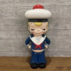 内藤ルネ ？陶器の置物 昭和レトロ 内藤ルネ RUNE 陶器製のマスコット 鬼の子