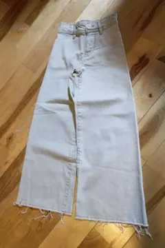 ZARAキッズ ワイドデニム フリンジ裾１１６cm