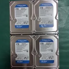 【新古品使用時間10時間以内】HDD 2TB 3.5インチ✕4個