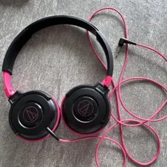 Audio-Technica 有線ヘッドホン 本体 ピンク ブラックのサムネイル