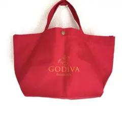 値下げしました♥️ GODIVA 赤 キャンバス トートバッグのサムネイル