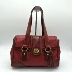美品】 COACH ハンドバッグ レザー フリンジ ターンロック y2k - メルカリ