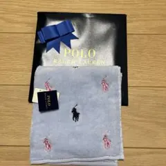 POLO RALPH LAUREN タオルハンカチ水色