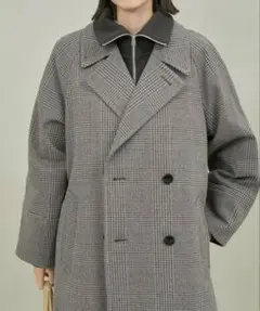 ロペピクニック　グレーチェック柄チェスターコート　就活