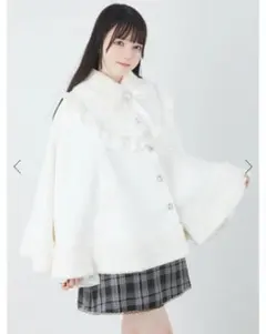 ankrouge アンクルージュ リボンポケットケープコート