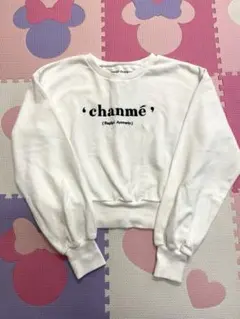 chanmé プリント入りホワイトトレーナーのサムネイル