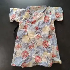 プティマイン　花火模様 甚平風ロンパース