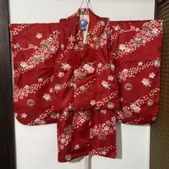 3歳　七五三　被布　草履　巾着　髪飾り　セット