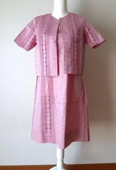 【お値下げ】昭和レトロオーダーメイドワンピース　アンサンブル