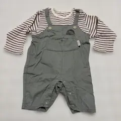 アプレレクール　ベビーロンパース　ボーダー くま　80cm