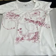 アシックス ランニングTシャツ ホワイト×ピンク M