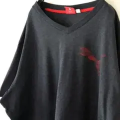 プーマ PUMA ロゴ Tシャツ XL グレー 灰色 古着