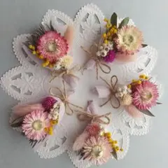 ドライフラワー＊ミニブーケ5点セット＊ガーランド