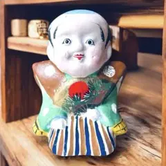 長野県 郷土玩具 中野人形 福助①中野土人形 奈良久雄 商売繁盛 福徳招来　民藝 長野県 郷土玩具 中野人形 福助①中野土人形 奈良久雄 商売繁盛 福徳